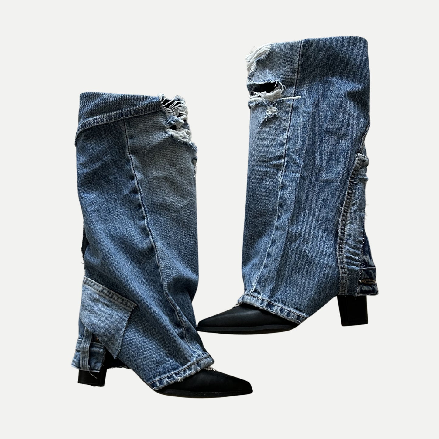 DENIM JEAN HEELS